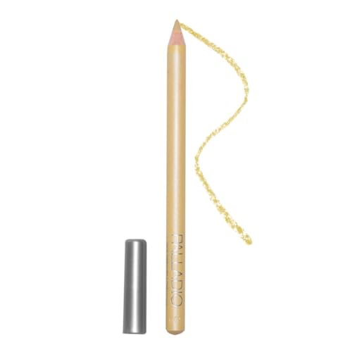 Palladio Holz-Eyeliner-Stift, dünne Stiftform, einfache Anwendung, feste und dennoch geschmeidige Formel, perfekt umrandete Augen, Kontur und Linie, langanhaltend, Golden yellow von Palladio