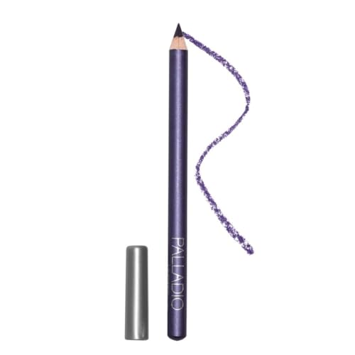 Palladio Holz-Eyeliner-Stift, dünne Stiftform, einfache Anwendung, feste und dennoch geschmeidige Formel, perfekt umrandete Augen, Kontur und Linie, langanhaltend, Lavender von Palladio
