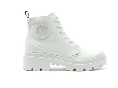 Palladium Damen Pallabase Twill Sneaker, Weiß, 40 EU Palladium Damen Pallabase Twill Sneaker, Weiß, 40 EU von Palladium