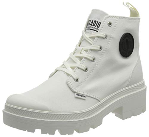 Palladium Damen Pallabase Twill Sneaker, Weiß, 42 EU von Palladium