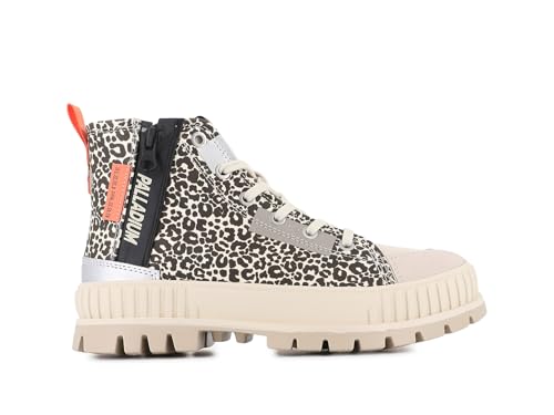 Palladium Damen Pallashock Backzip Ankle Boot, Milk Print Brown, 40 EU von Palladium