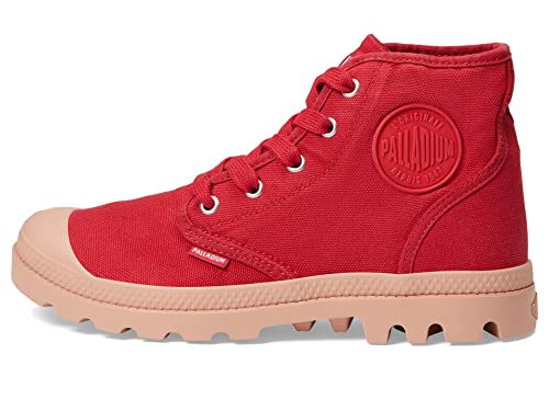 Palladium Pampa Hi Boot für Damen, veganes Segeltuch, Schnürstiefel, Red Salsa, 39 EU von Palladium