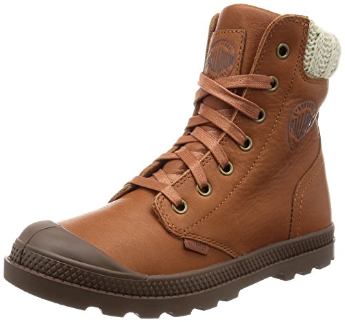 Palladium Damen Pampa Hi Knit Leather Chukka Stiefel, braun, 37 EU von Palladium