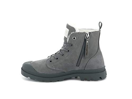 Palladium Damen Pampa Hi Zip WL W Winter Ankle Boots Stiefelette 95982 Grau, Schuhgröße:37.5 EU von Palladium