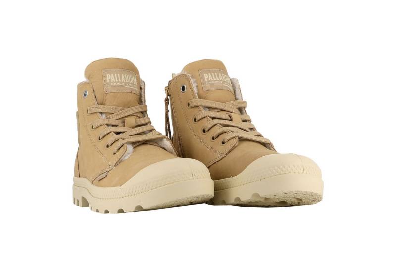 Palladium Pampa Hi Zip WL Stiefelette mit Reißverschluss und Markenpatch an der Seite von Palladium