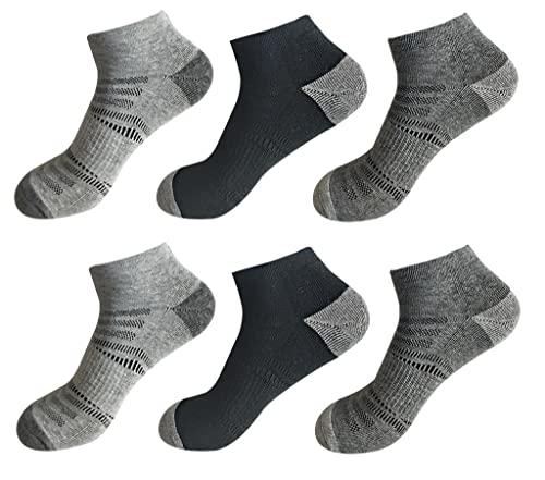 6 Paar Damen & Herren Sportsocken Kurze Sneaker Socken Laufsocken mehrfarbig / 43-46 von Palleon