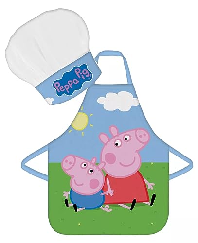 Kinder Koch-Set von Peppa mit Kochschürze und Kochmütze - Perfekt für kleine Köche! von Palleon