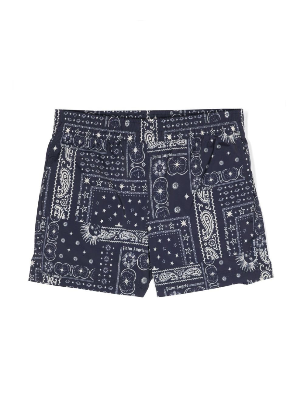 Palm Angels Kids Badeshorts mit Astropaisley-Print - Blau von Palm Angels Kids