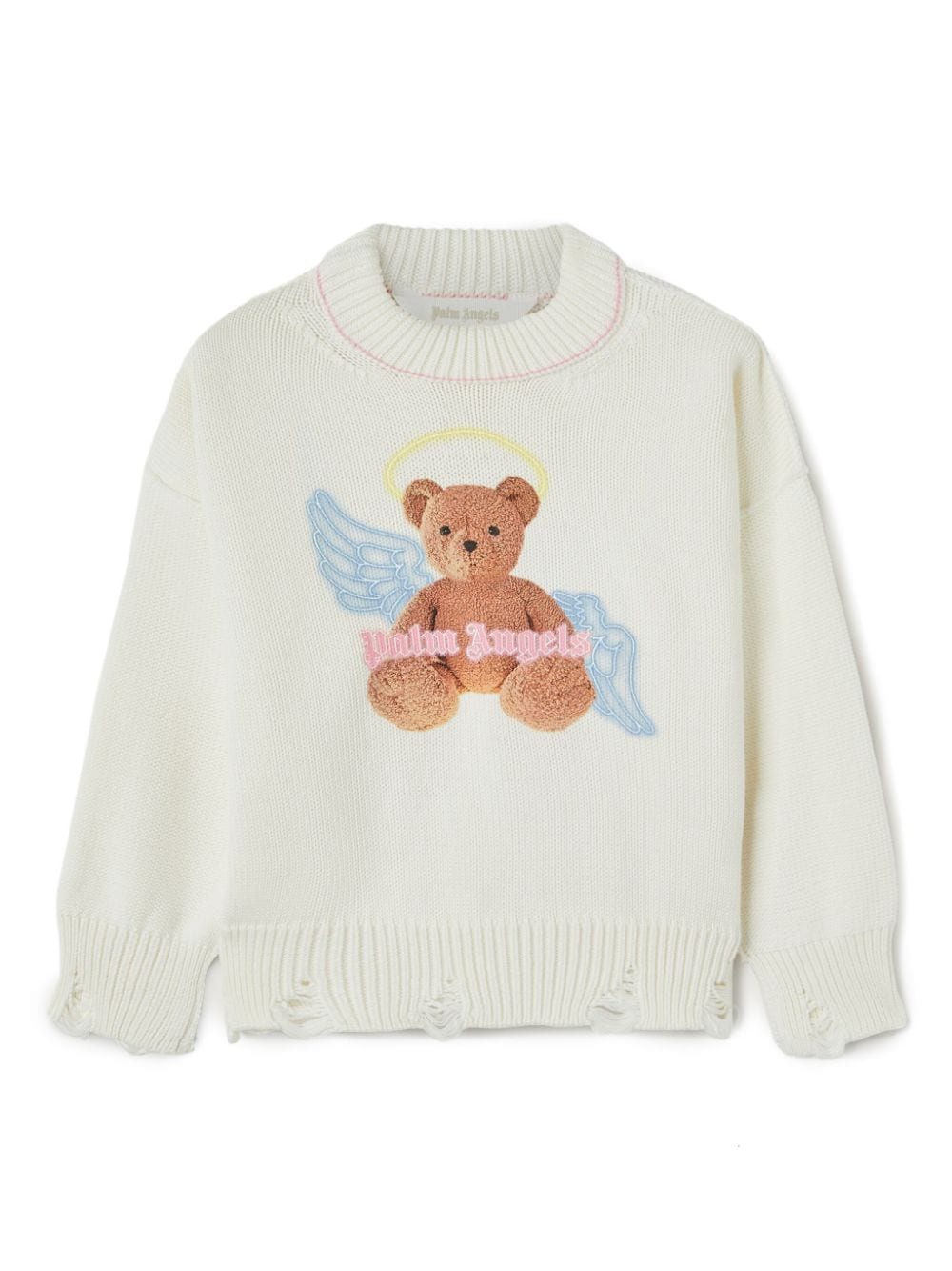 Palm Angels Kids Bear Angel Sweatshirt - Weiß von Palm Angels Kids