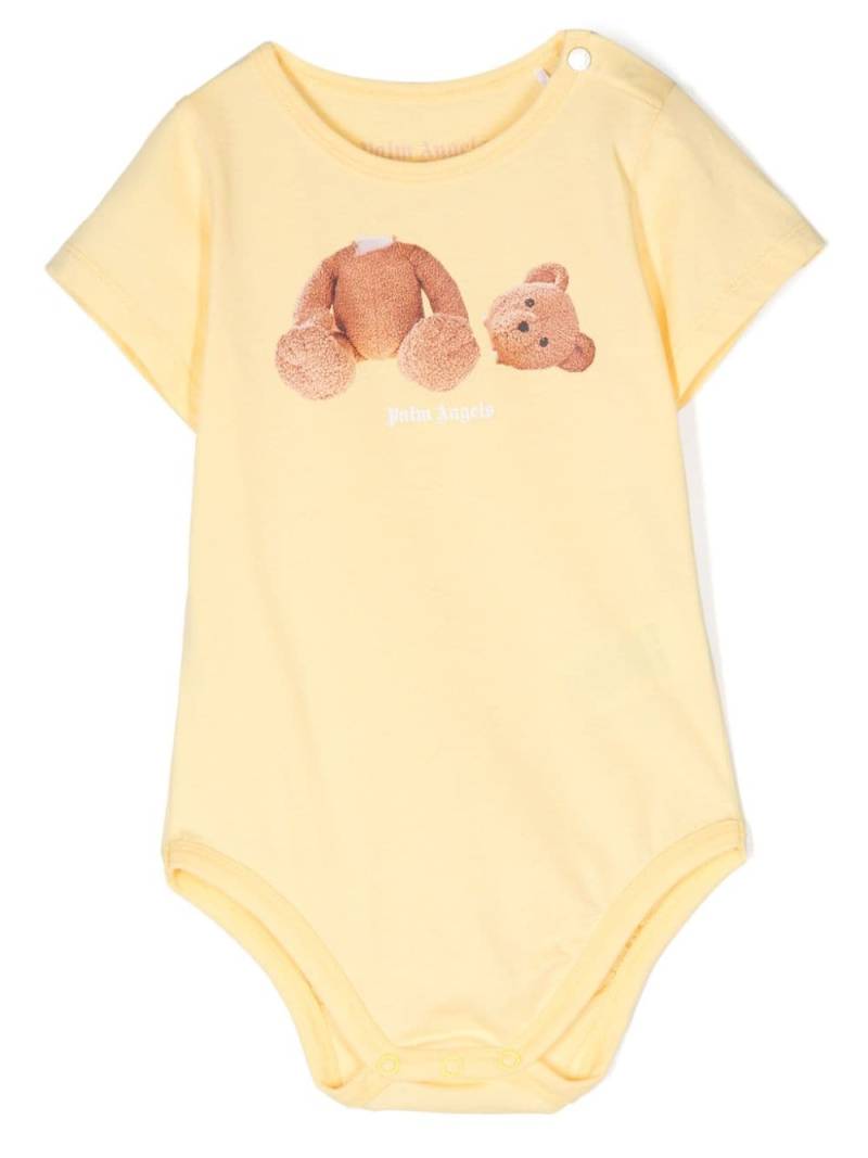 Palm Angels Kids Body mit Teddy-Print - Gelb von Palm Angels Kids