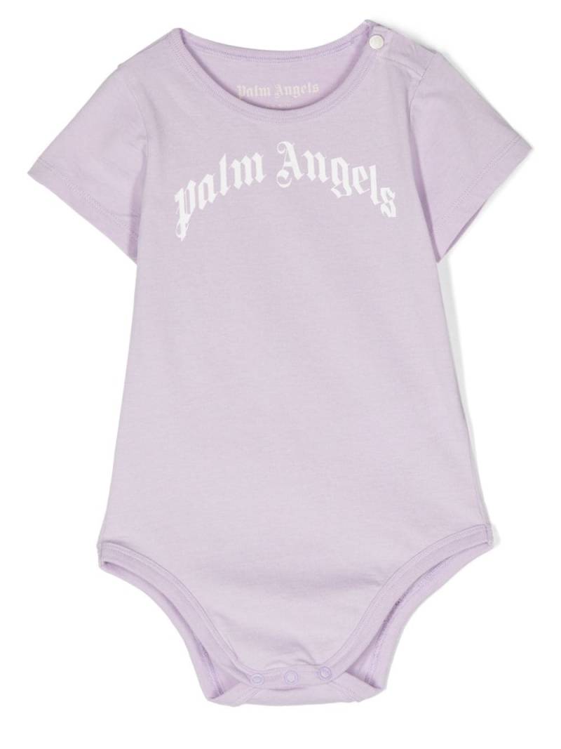 Palm Angels Kids Body mit geschwungenem Logo - Violett von Palm Angels Kids