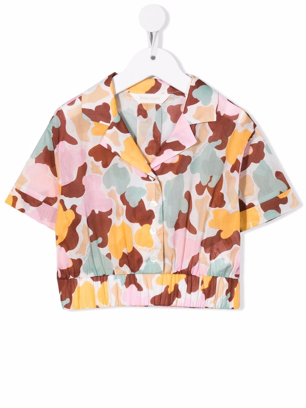 Palm Angels Kids Cropped-Hemd mit Camouflage-Print - Grün von Palm Angels Kids