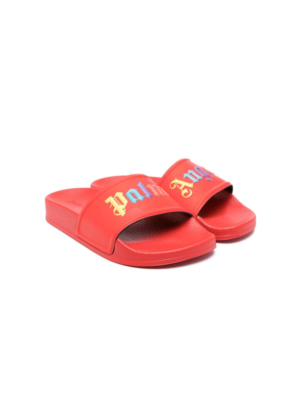 Palm Angels Kids Geformte Slipper mit Logo-Prägung - Rot von Palm Angels Kids