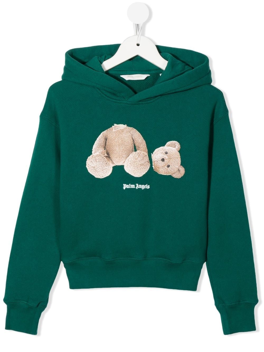 Palm Angels Kids Hoodie mit Logo-Print - Grün von Palm Angels Kids