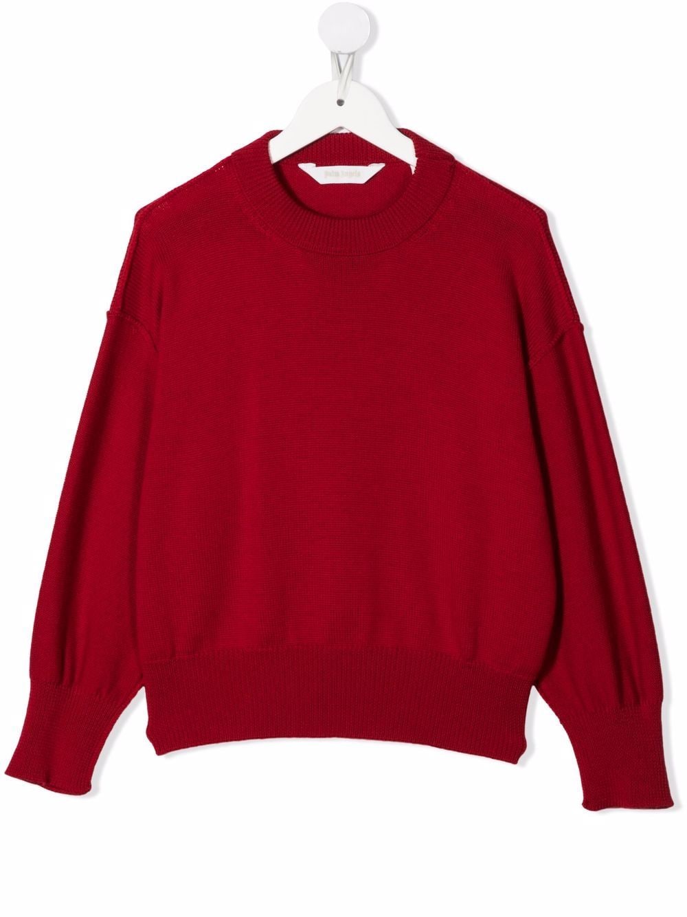 Palm Angels Kids Intarsien-Pullover mit Logo - Rot von Palm Angels Kids