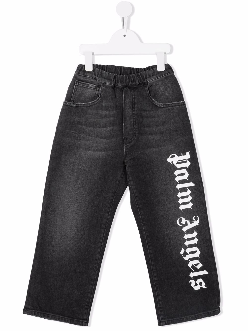 Palm Angels Kids Jeans mit Logo-Print - Schwarz von Palm Angels Kids