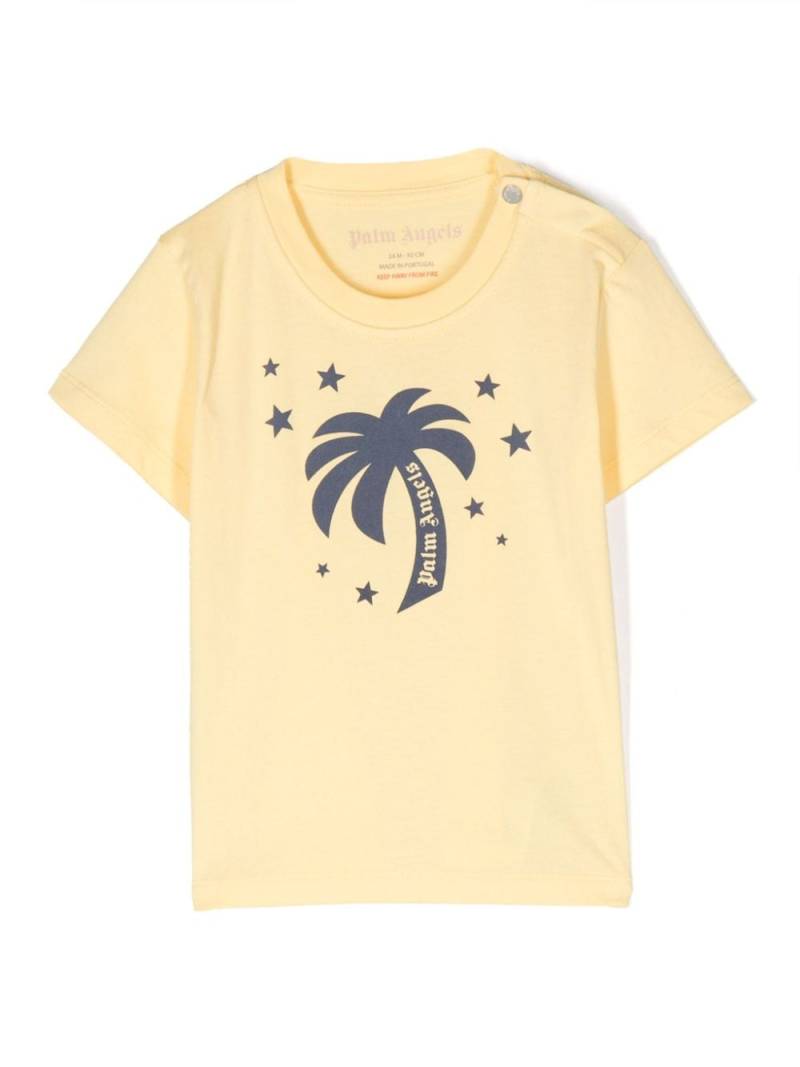 Palm Angels Kids Palm Stars T-Shirt - Gelb von Palm Angels Kids