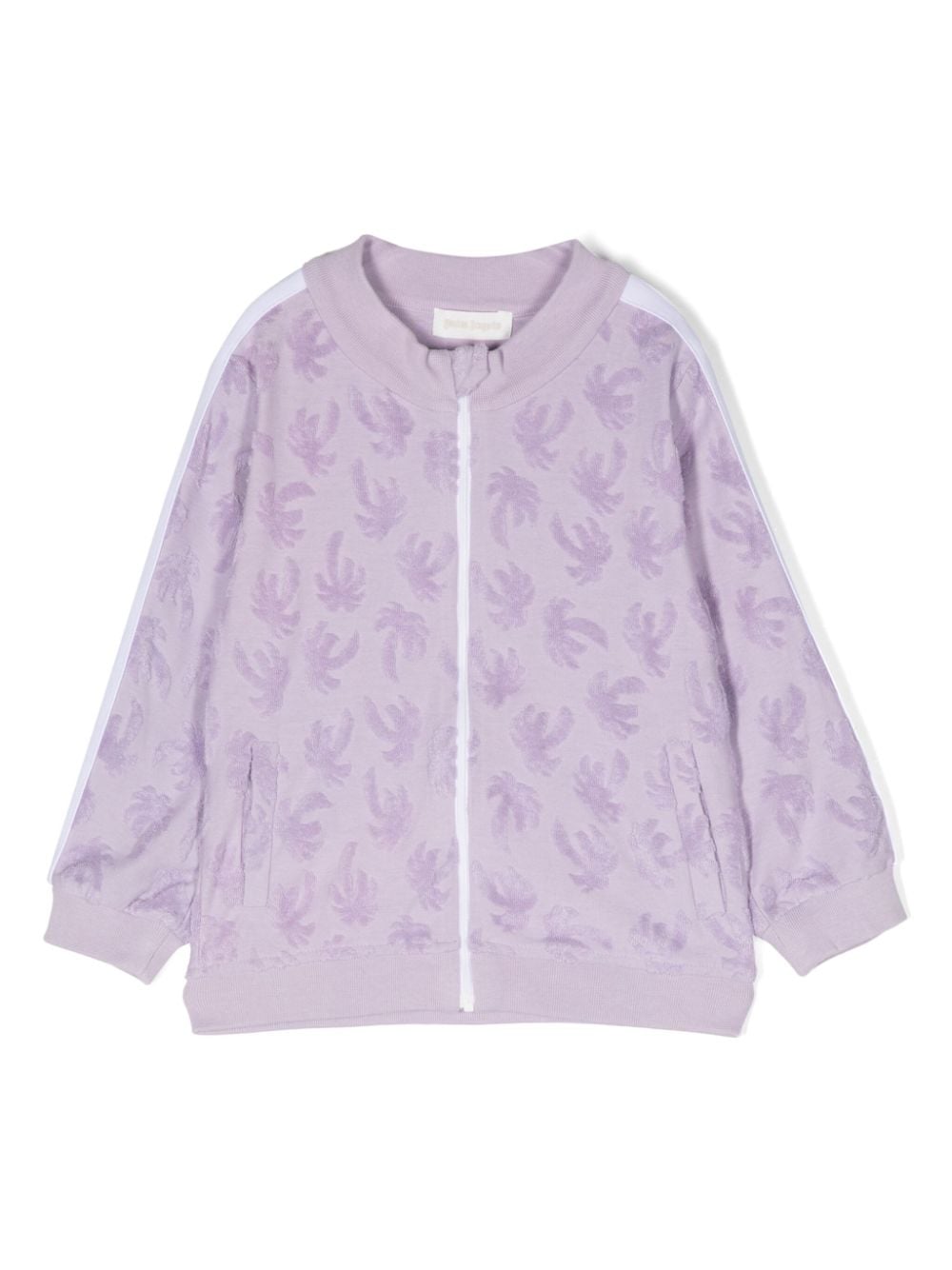 Palm Angels Kids Palms Sportjacke mit Seitenstreifen - Violett von Palm Angels Kids