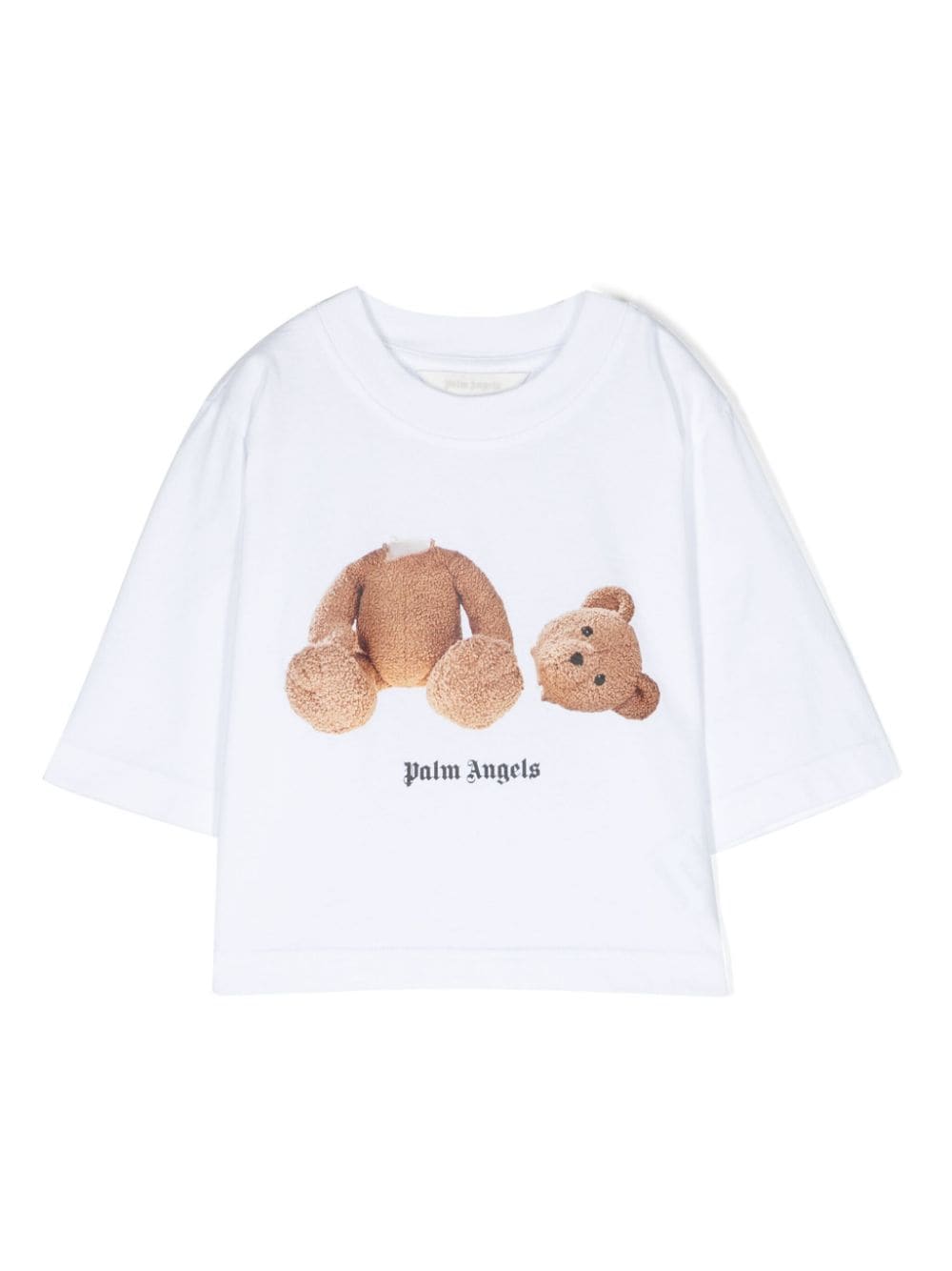 Palm Angels Kids T-Shirt aus Bio-Baumwolle mit Bär-Print - Weiß von Palm Angels Kids