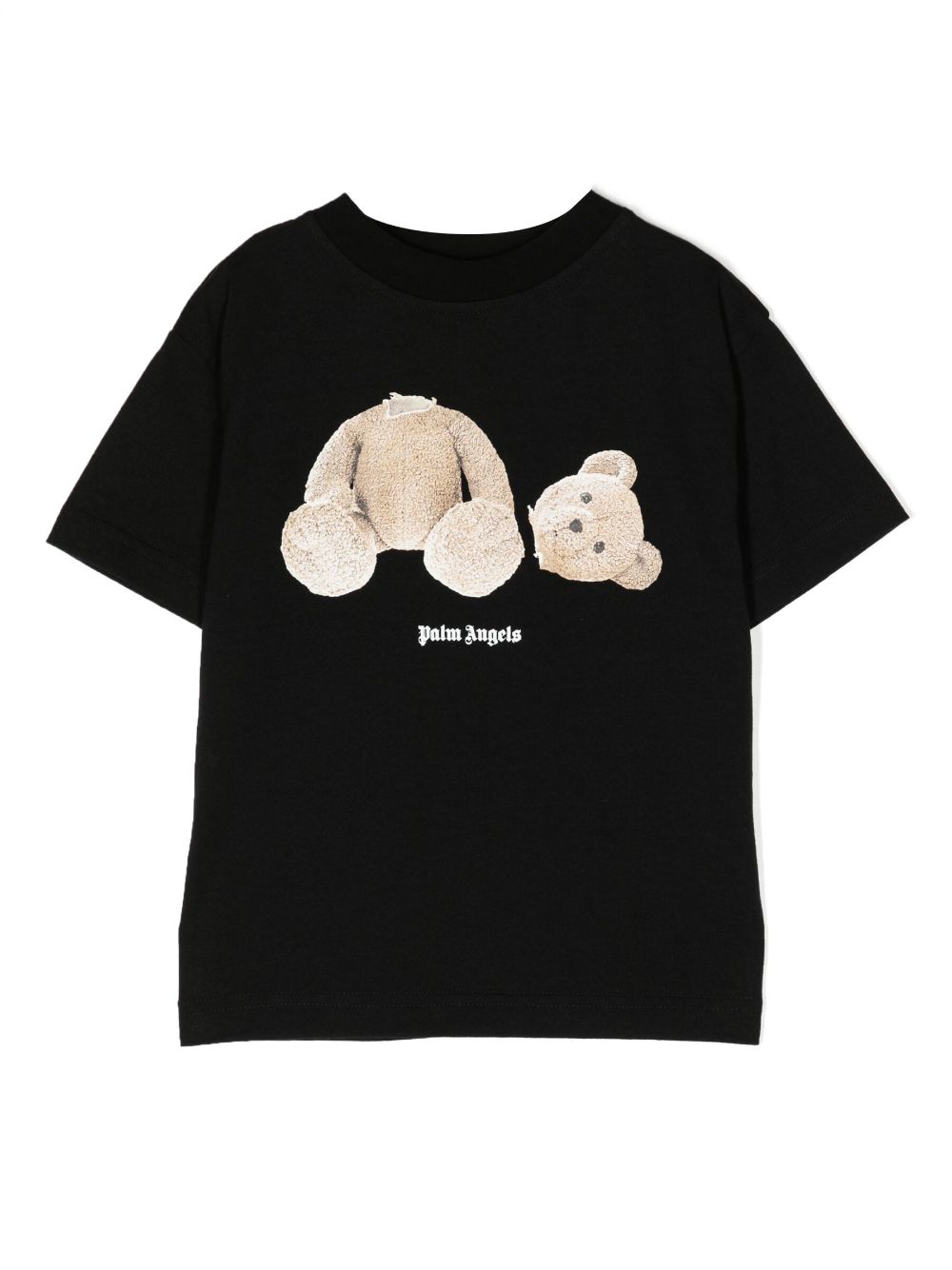 Palm Angels Kids T-Shirt mit Teddy-Print - Schwarz von Palm Angels Kids