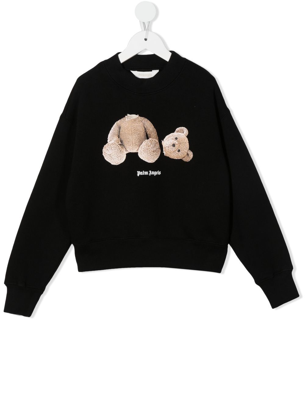 Palm Angels Kids Sweatshirt mit Teddy-Print - Schwarz von Palm Angels Kids