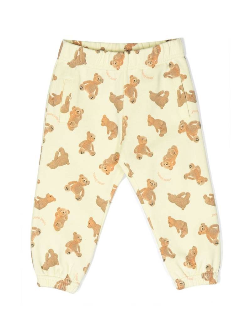 Palm Angels Kids Hose mit Teddy-Print - Gelb von Palm Angels Kids