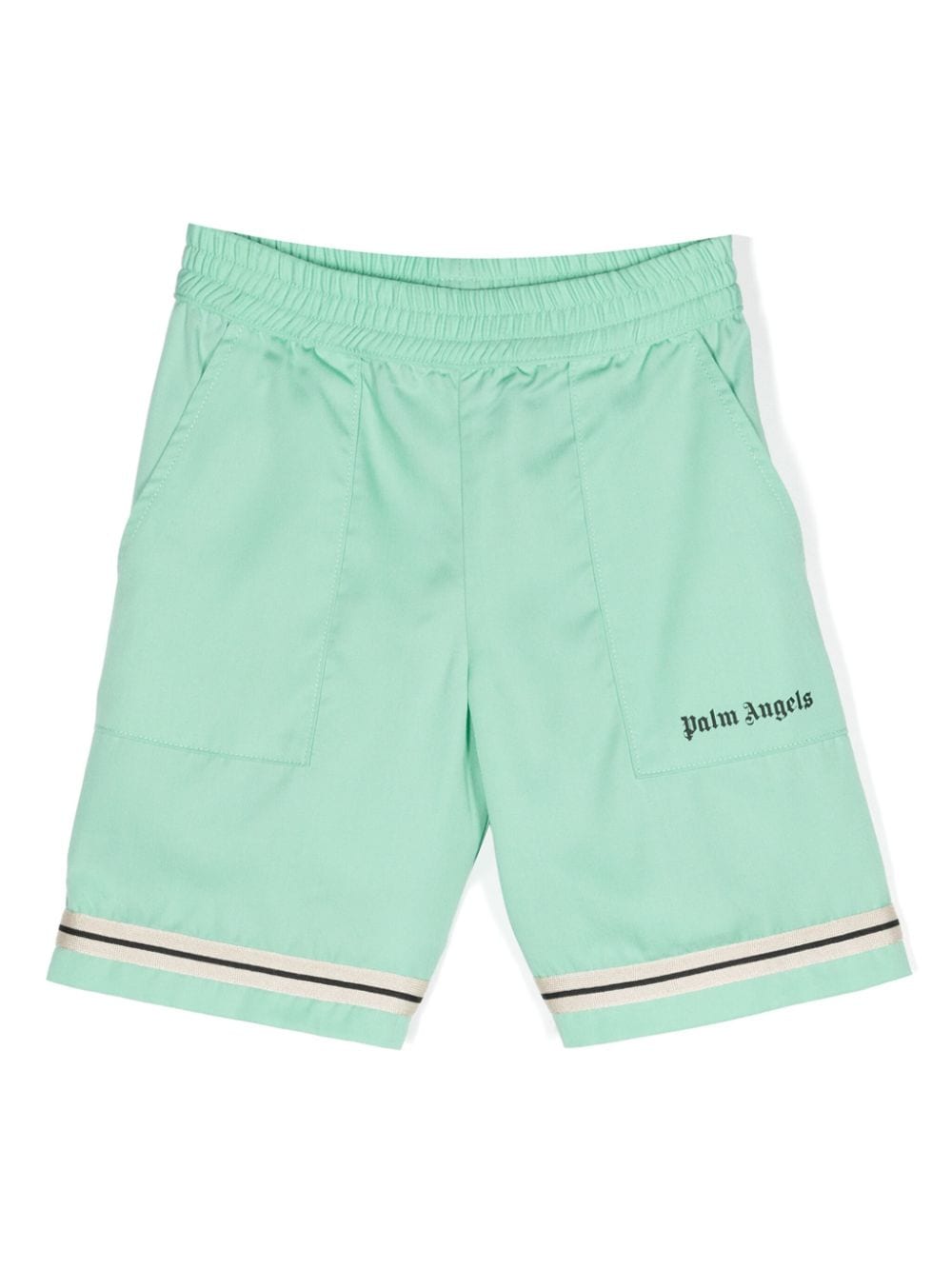 Palm Angels Kids Track Travel Shorts - Grün von Palm Angels Kids