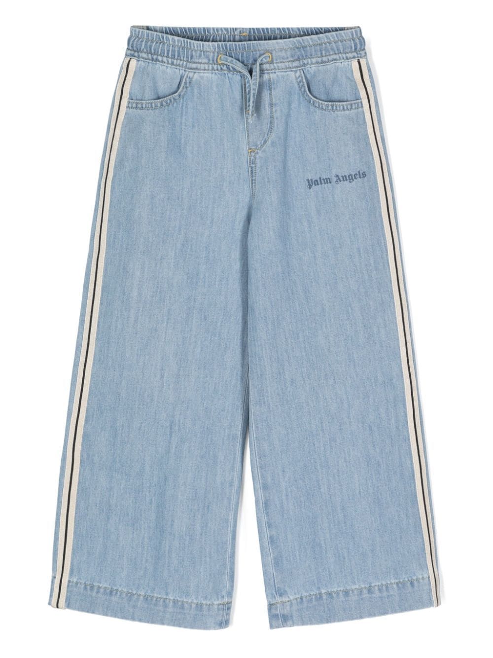 Palm Angels Kids Jogginghose aus Chambray - Blau von Palm Angels Kids