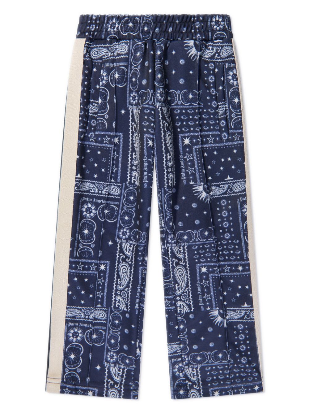 Palm Angels Kids Gerade Hose mit Bandana-Print - Blau von Palm Angels Kids