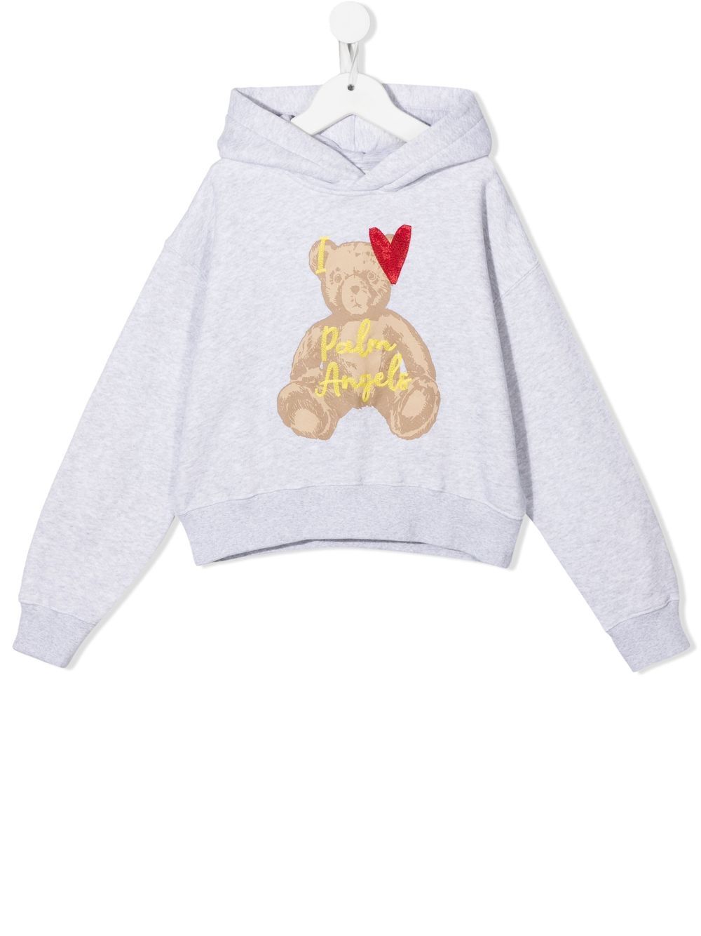 Palm Angels Kids Hoodie mit Logo-Stickerei - Grau von Palm Angels Kids