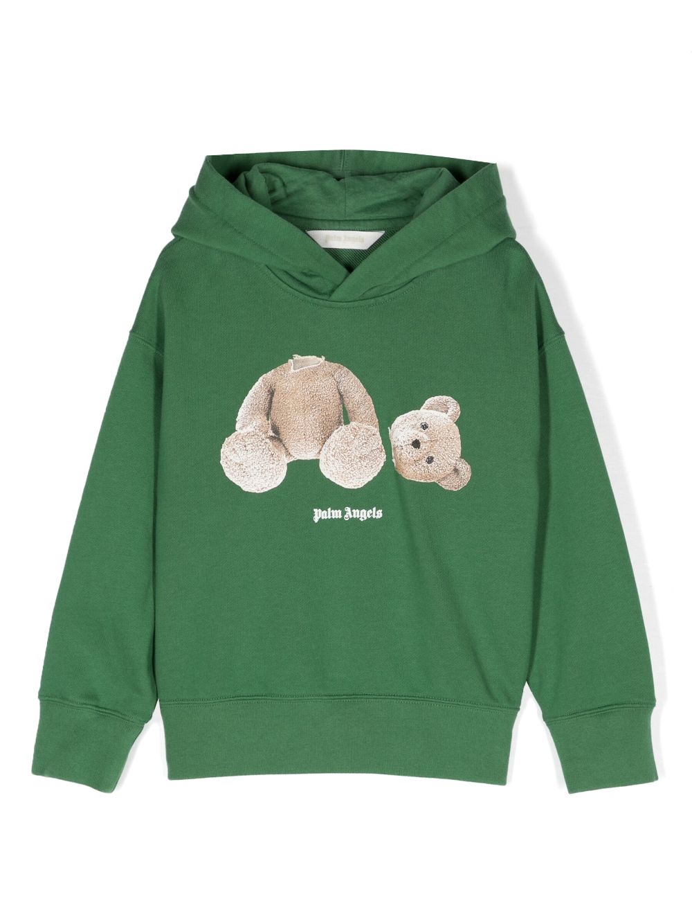 Palm Angels Kids Hoodie mit Teddy-Print - Grün von Palm Angels Kids