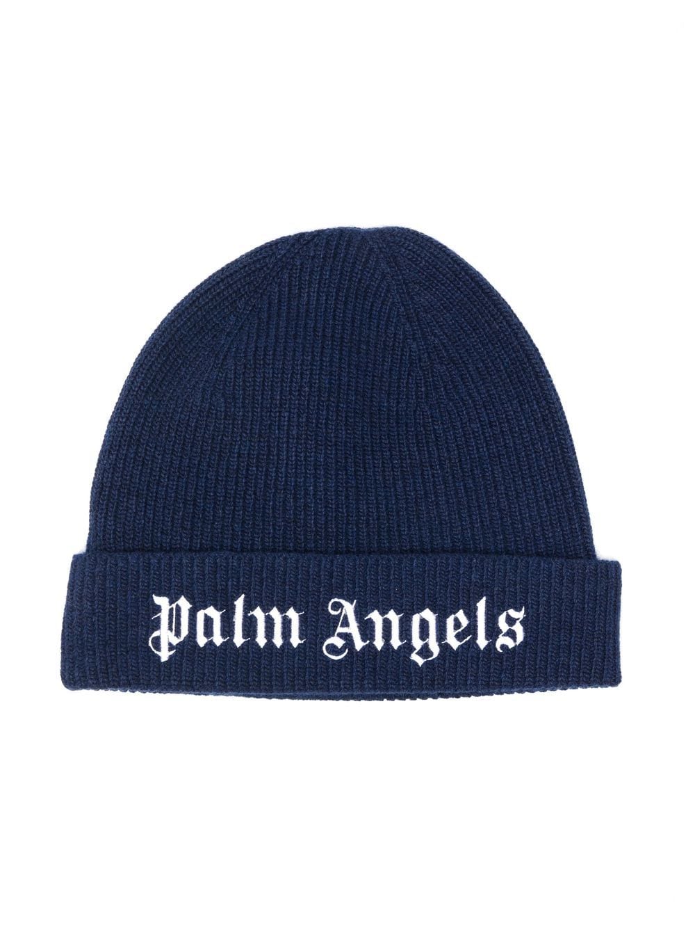 Palm Angels Kids Mütze mit Logo-Stickerei - Blau von Palm Angels Kids