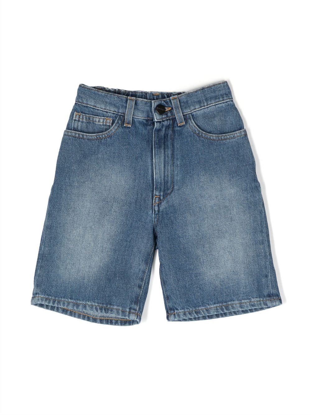 Palm Angels Kids Jeans-Shorts mit Logo-Print - Blau von Palm Angels Kids