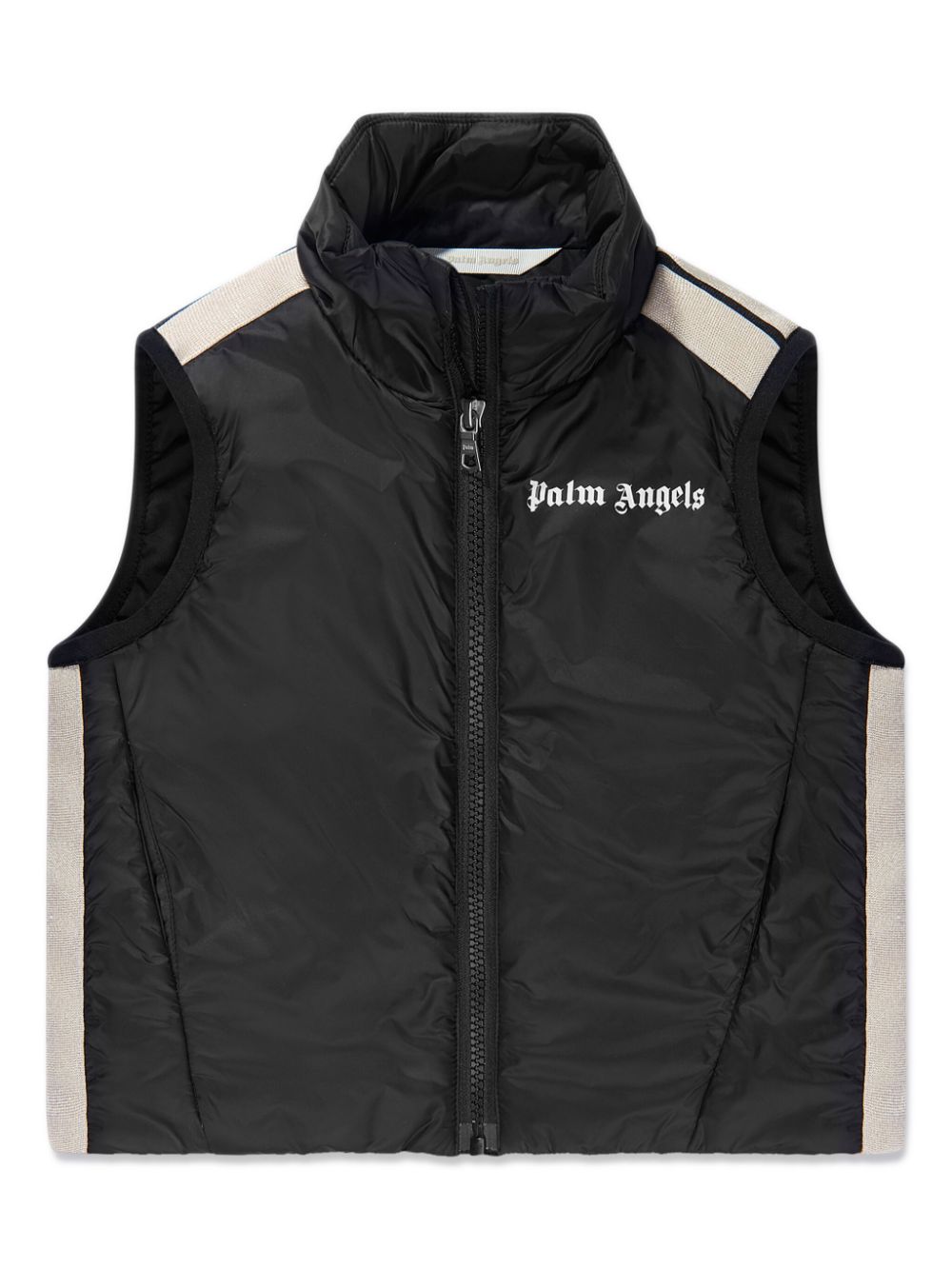 Palm Angels Kids Gefütterte Weste mit Logo-Print - Schwarz von Palm Angels Kids