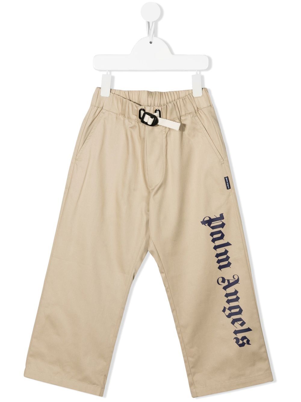 Palm Angels Kids Gerade Hose mit Logo-Print - Nude von Palm Angels Kids