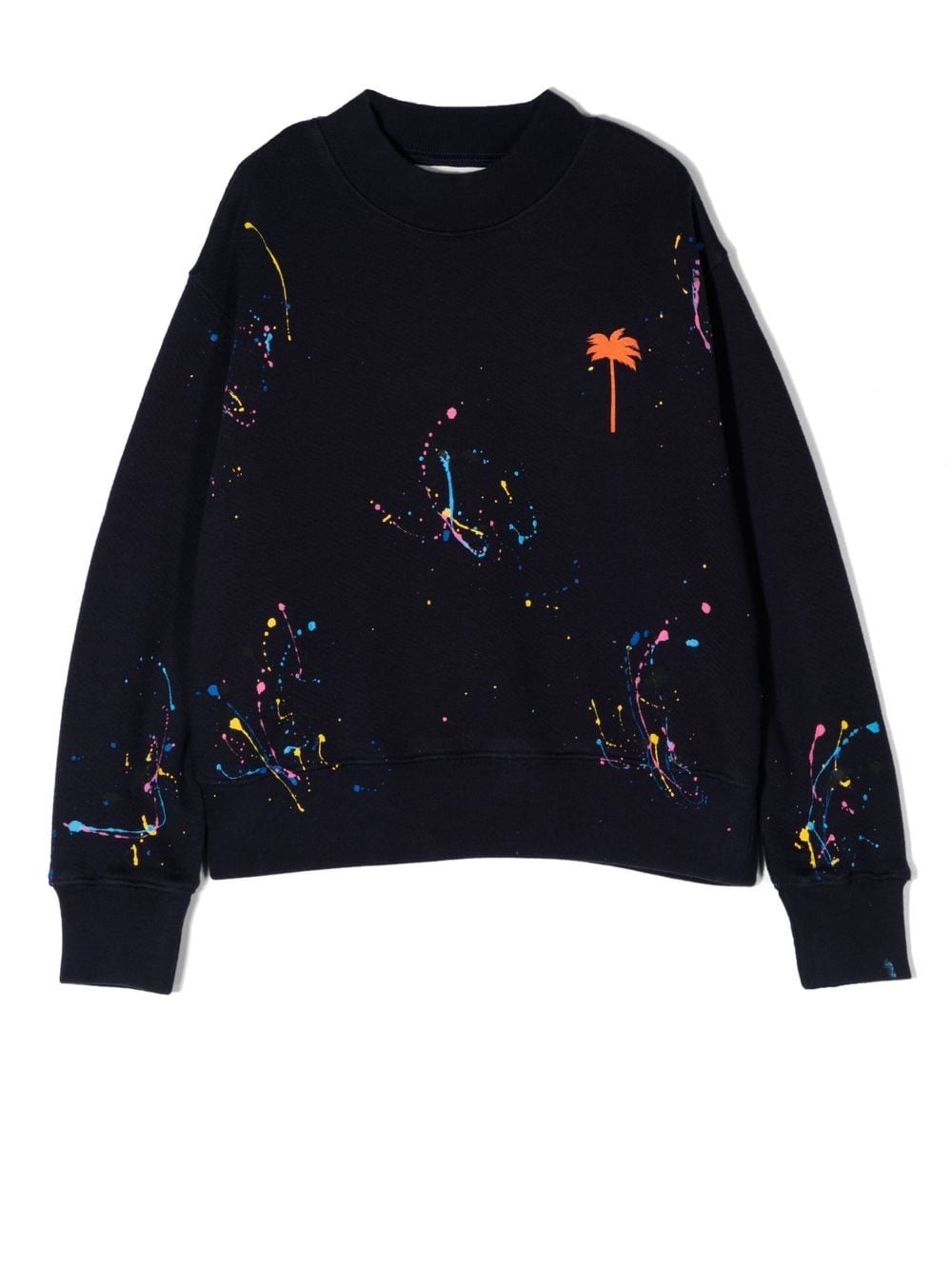 Palm Angels Kids Sweatshirt mit Farbklecks-Print - Blau von Palm Angels Kids