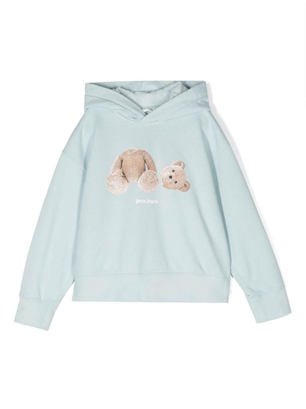 Palm Angels Kids Hoodie mit Teddy-Print - Blau von Palm Angels Kids