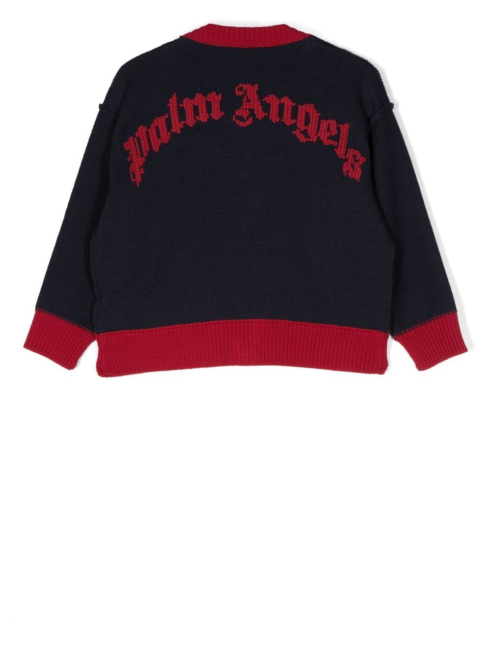 Palm Angels Kids Cardigan in Colour-Block-Optik - Blau von Palm Angels Kids