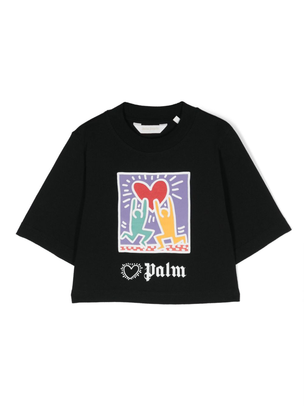 Palm Angels Kids x Keith Haring Cropped-T-Shirt mit Print - Schwarz von Palm Angels Kids