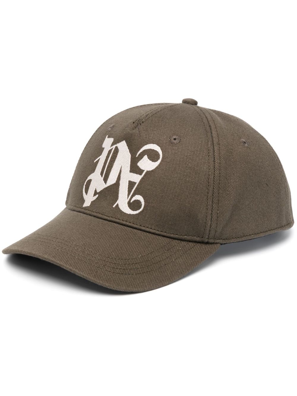 Palm Angels Baseballkappe mit Monogramm-Stickerei - Braun von Palm Angels