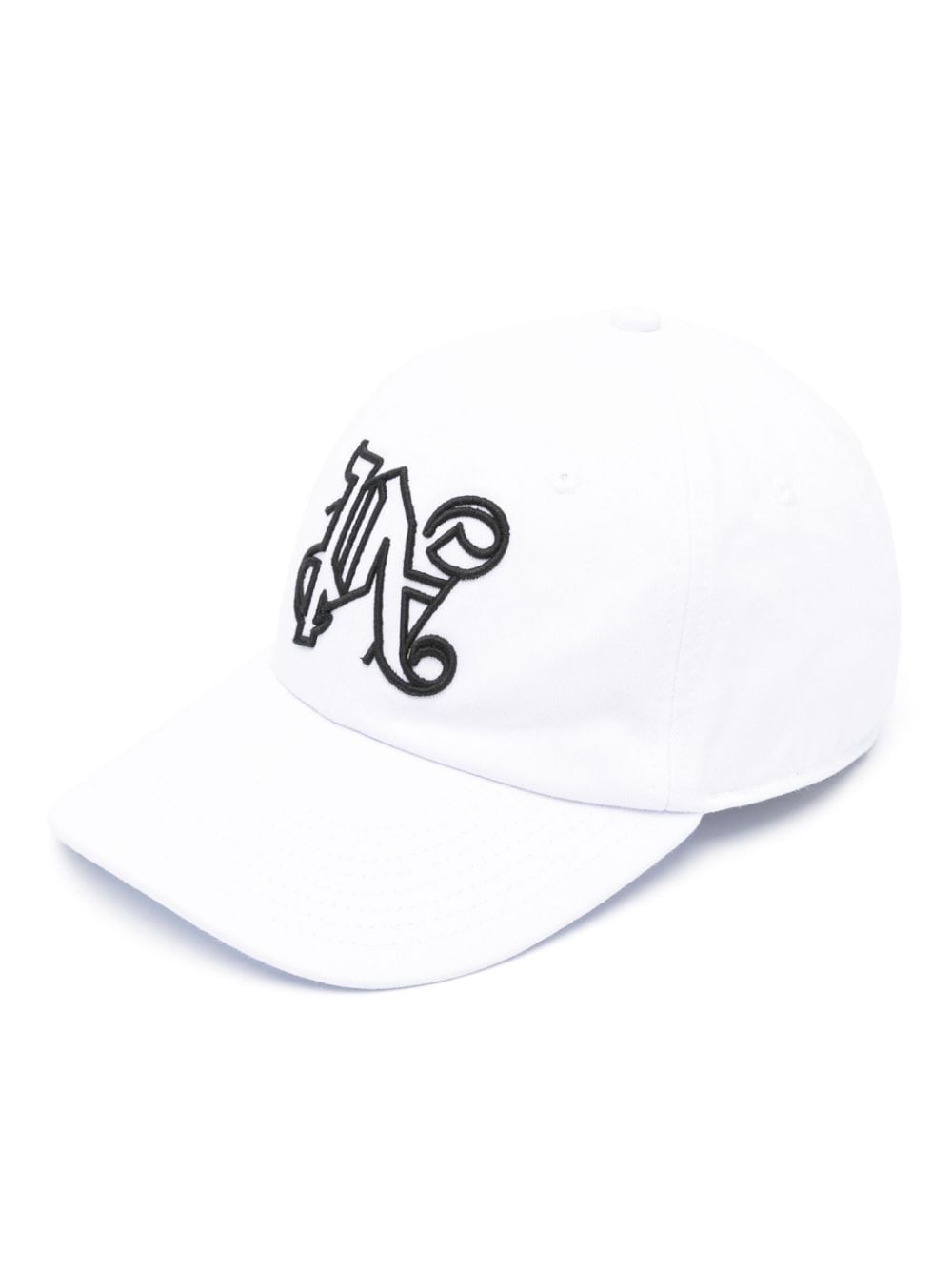 Palm Angels Baseballkappe mit Monogramm-Stickerei - Weiß von Palm Angels