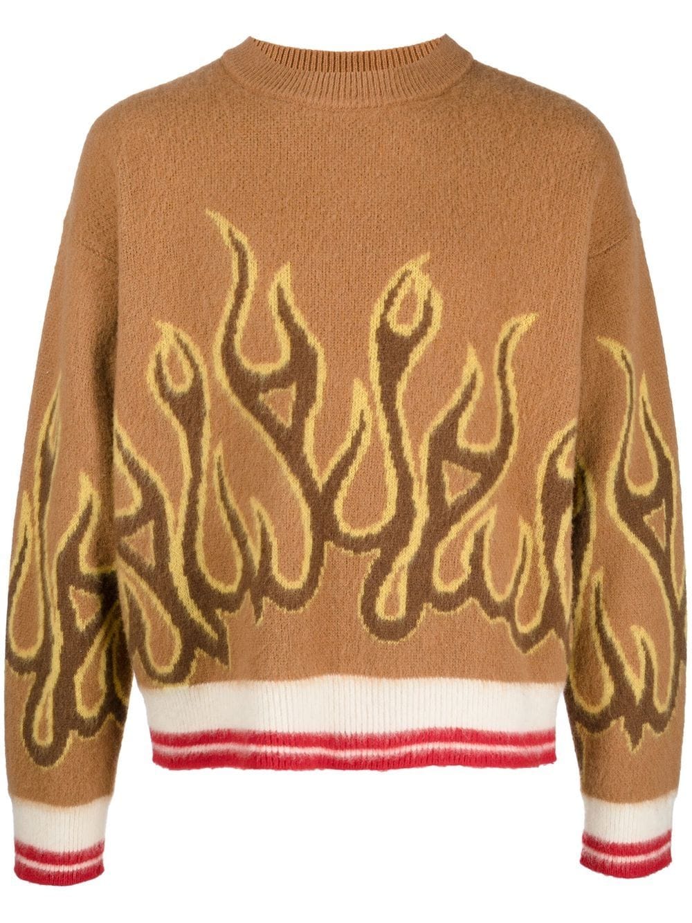 Palm Angels Burning Pullover mit tiefen Schultern - Braun von Palm Angels