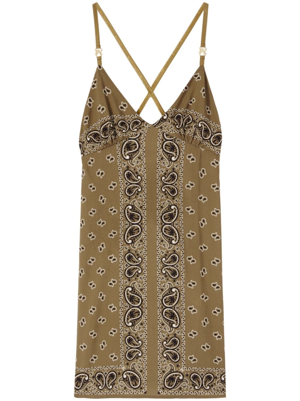 Palm Angels Camisole-Kleid mit Paisley-Print - Grün von Palm Angels