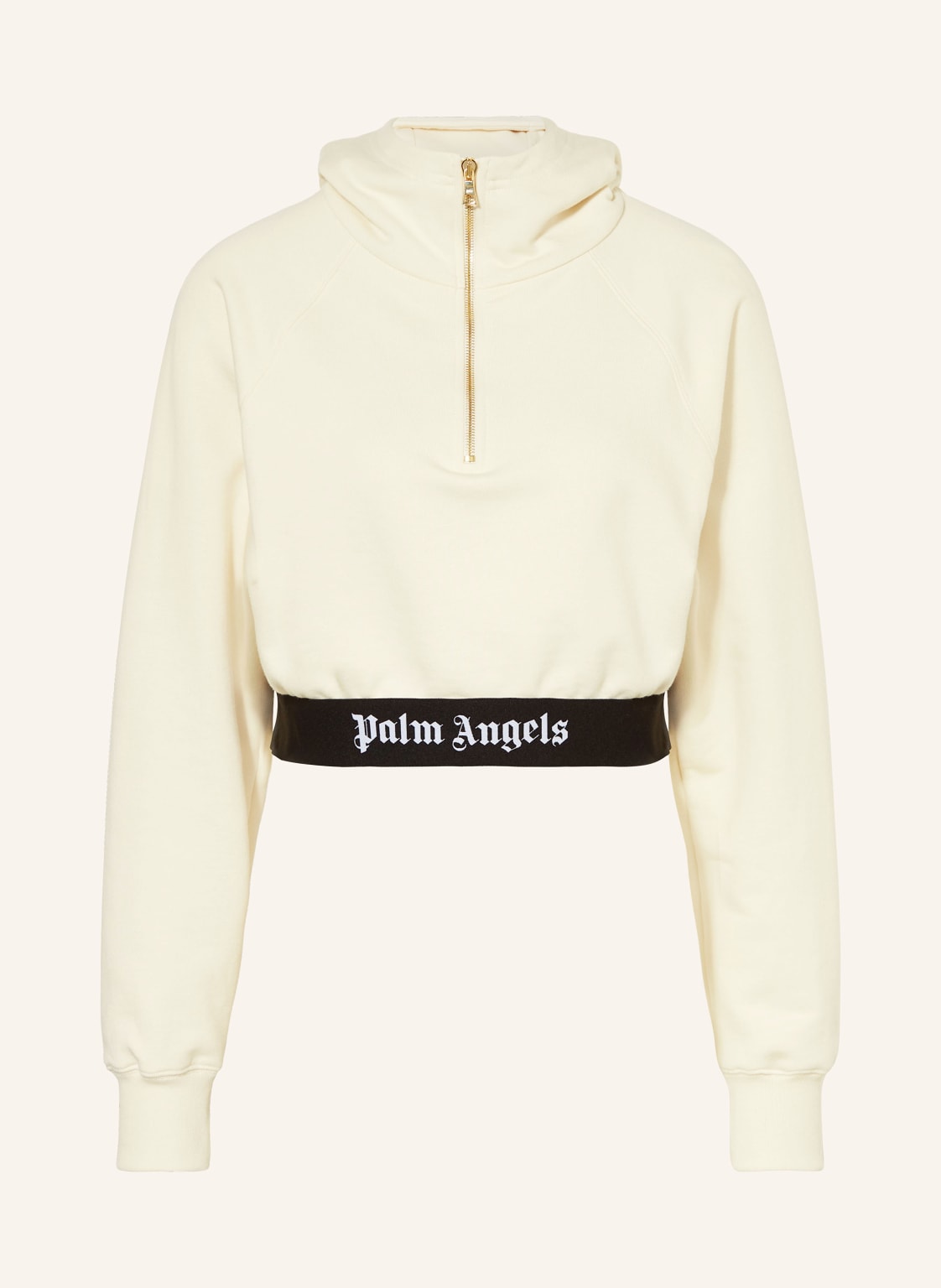 Palm Angels Cropped-Hoodie weiss von Palm Angels