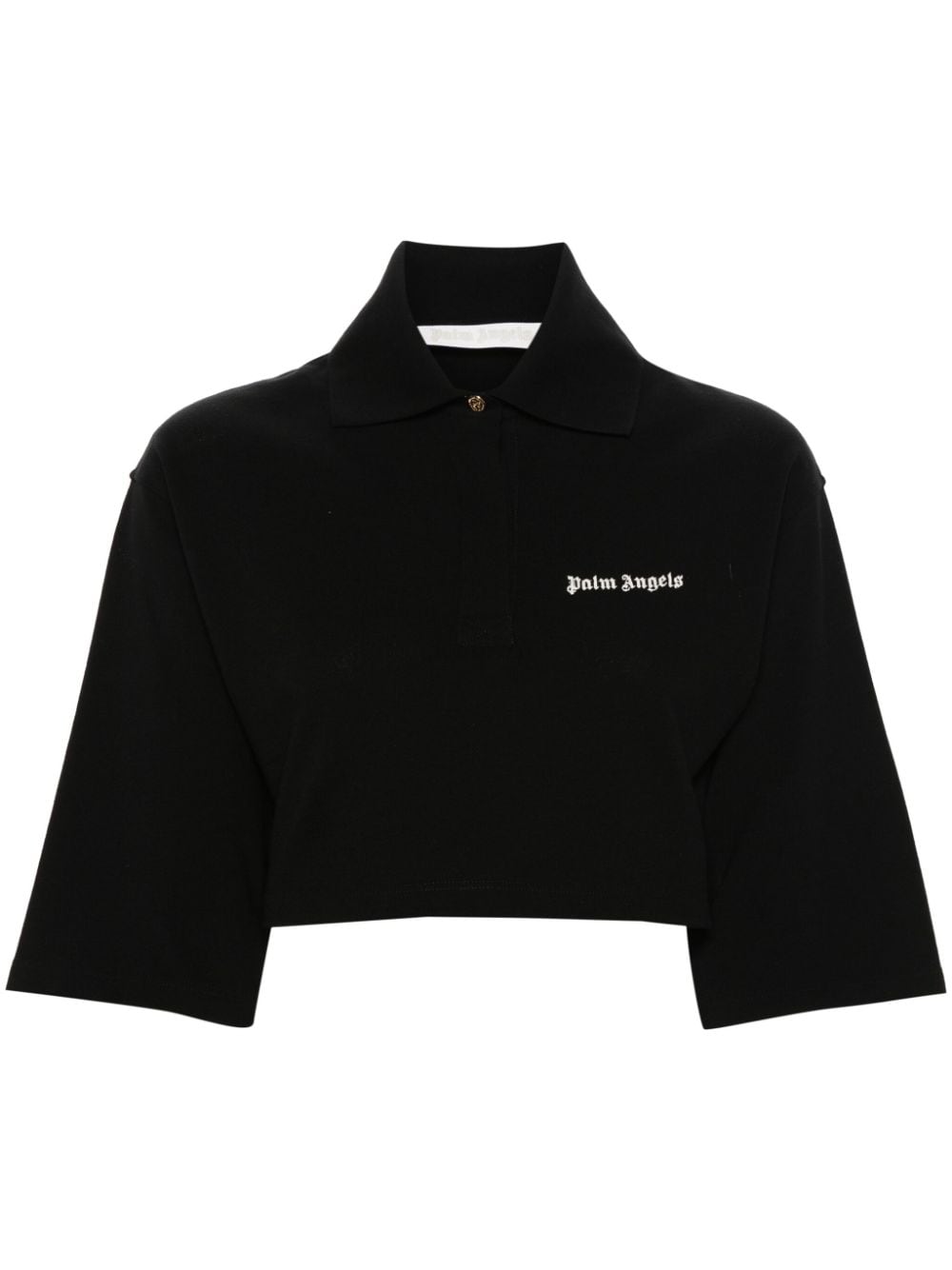 Palm Angels Cropped-Poloshirt - Schwarz von Palm Angels