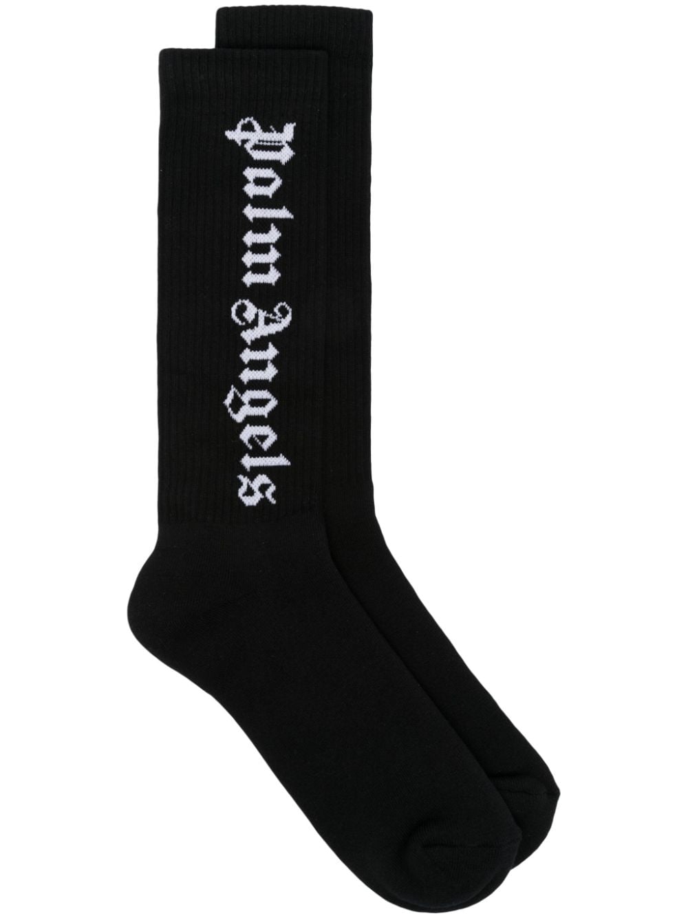 Palm Angels Socken mit Gotik-Logo - Schwarz von Palm Angels