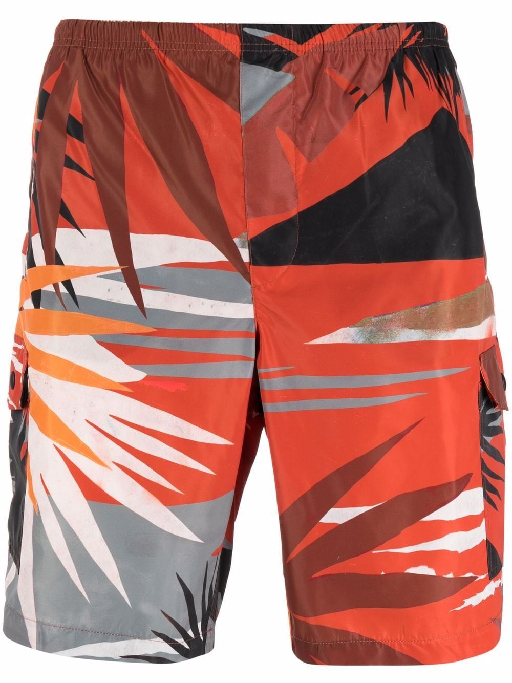 Palm Angels Badeshorts mit Hawaii-Print - Rot von Palm Angels