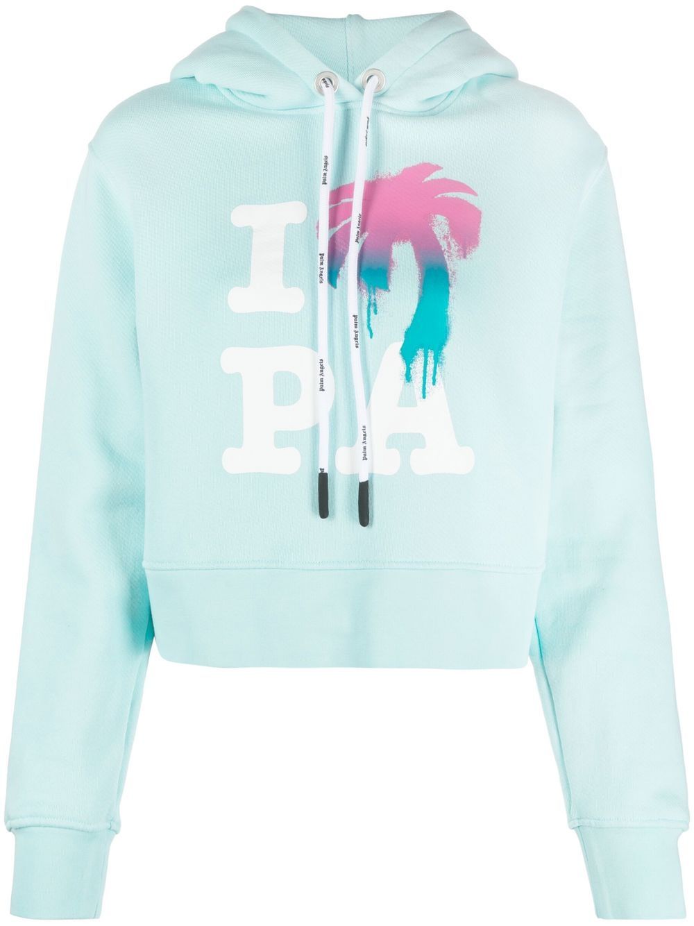 Palm Angels Hoodie mit Logo-Print - Blau von Palm Angels