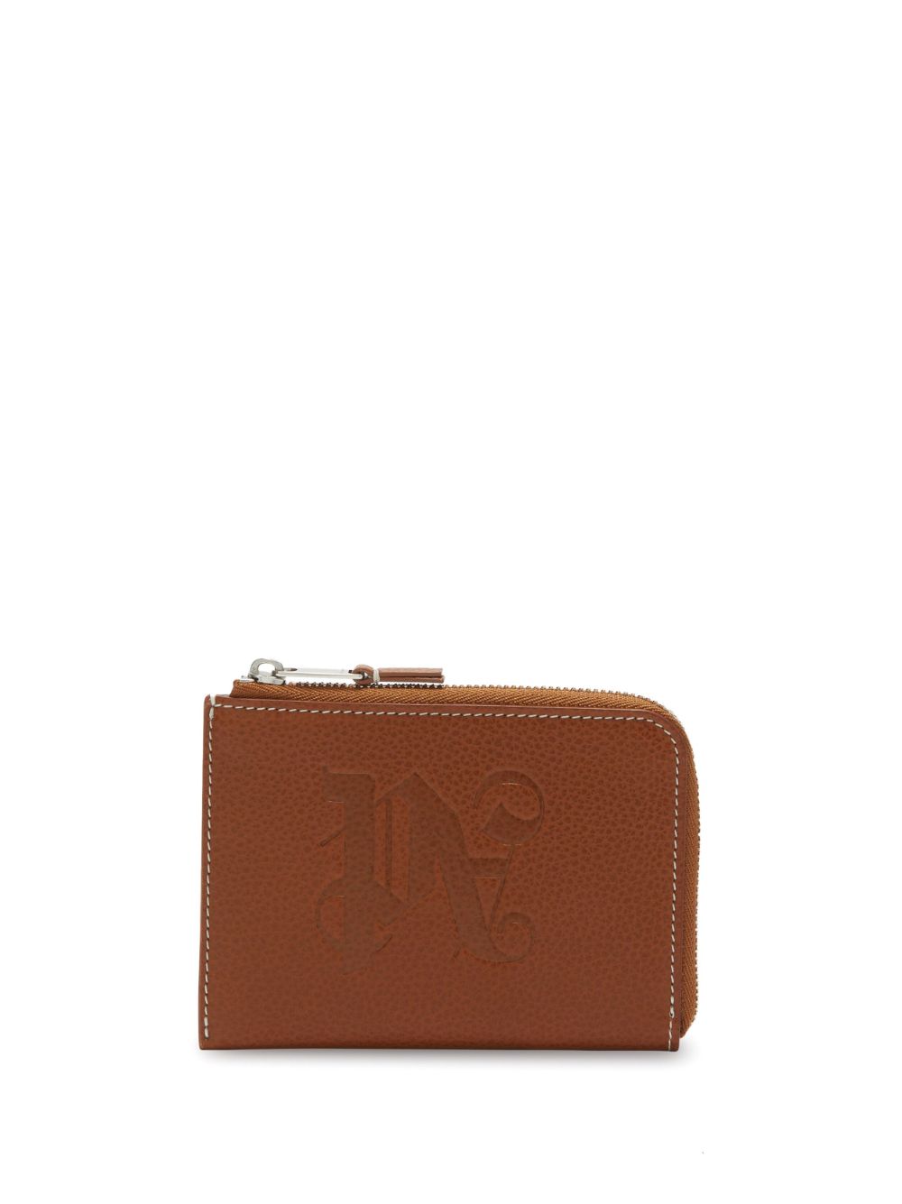 Palm Angels Kartenetui mit Monogramm - Braun von Palm Angels