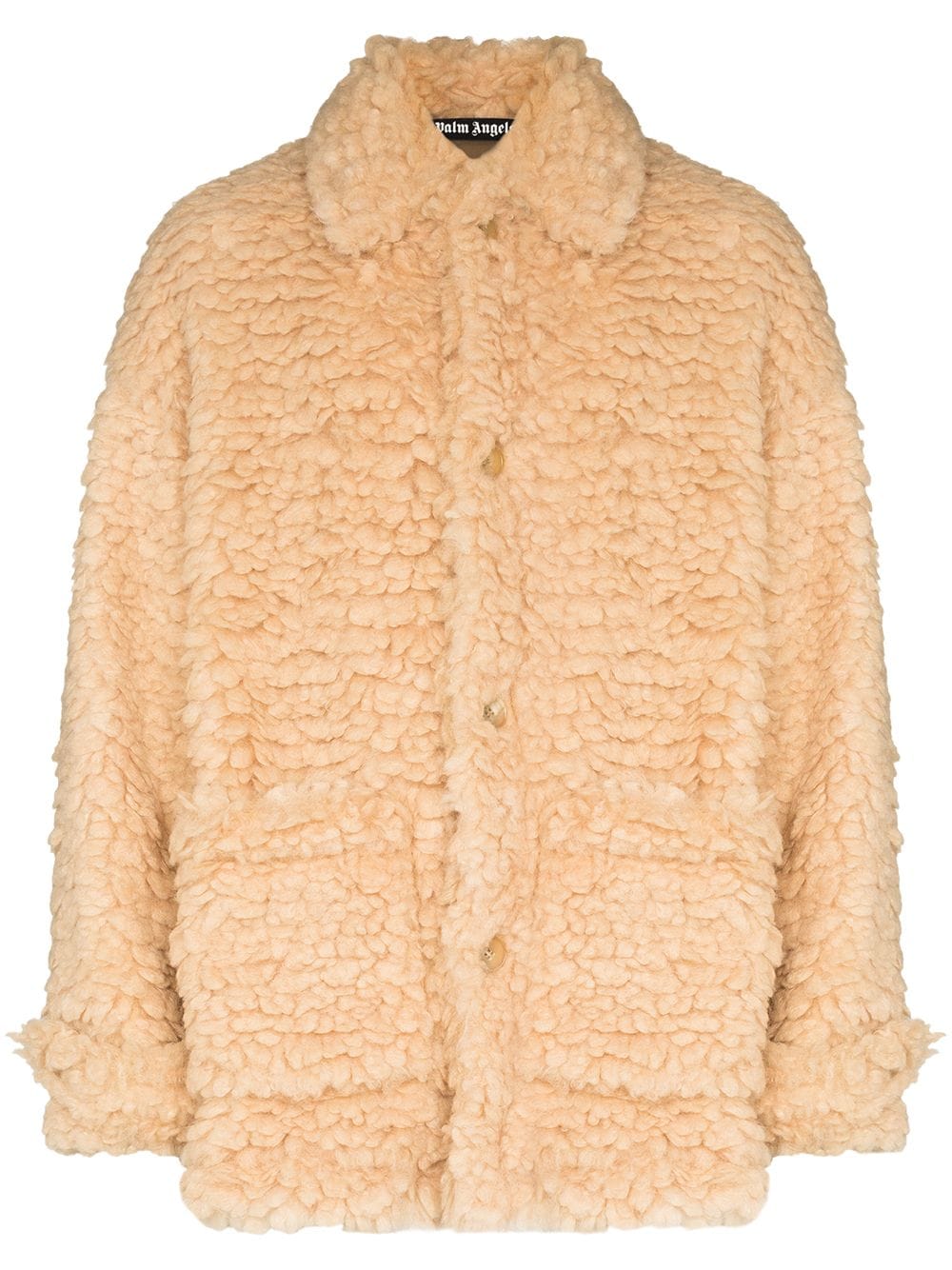 Palm Angels Kurzer Faux-Shearling-Mantel - Nude von Palm Angels